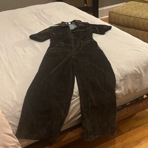 Universal Thread Women's Holiday Short Sleeve Flocked Denim Jumpsuit. Size 6